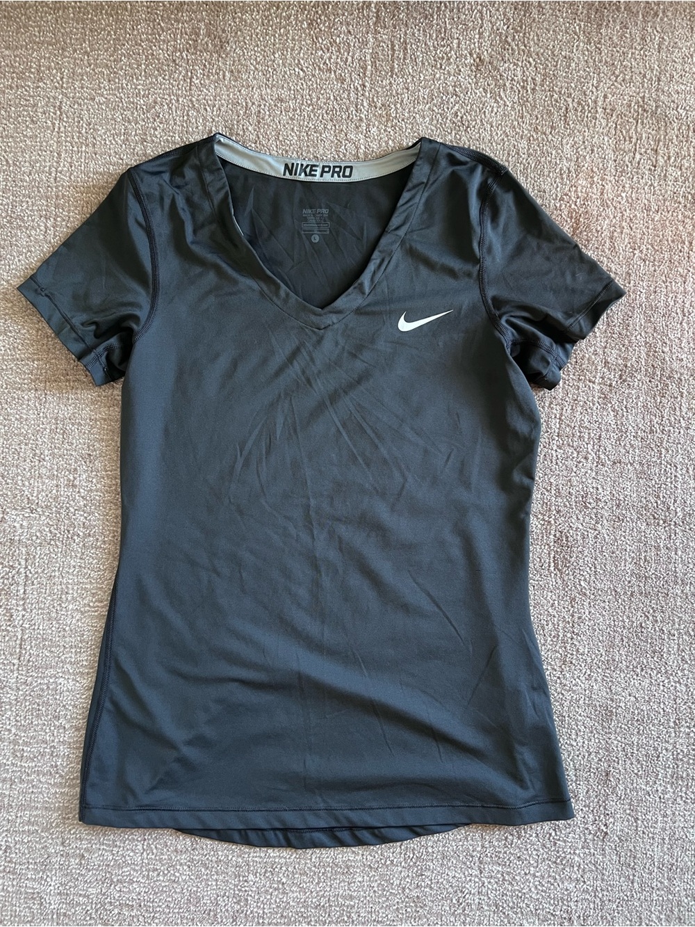 Gray Blue Nike Pro Women’s V-neck Tee